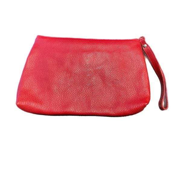 Cecconi Piero Italian leather clutch/wristlet bag with Bamboo handle. P3 - Picture 2 of 8